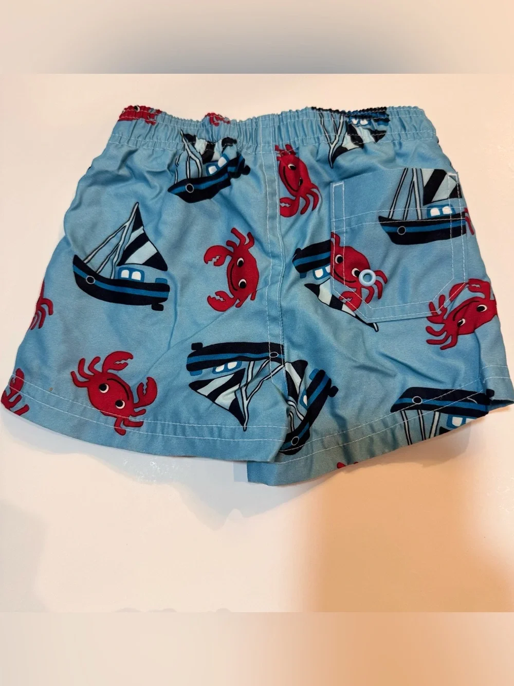 Baby Boy Nautical Sailboat Shortall & Gymboree Swim Trunks Set 3-6M